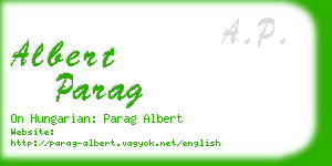 albert parag business card